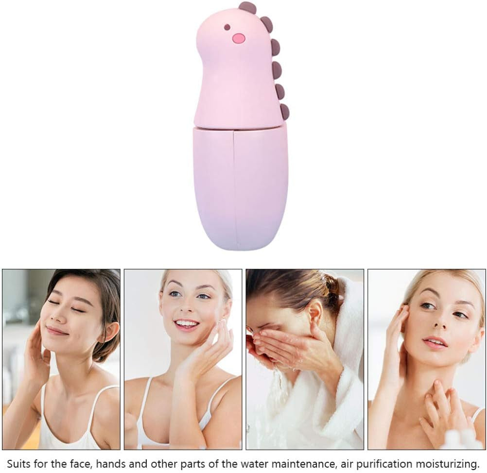 Mini Humidifier Facial Facial Mister Ionic Face Humidifier Cartoon Design Portable Handheld USB Charge Skin Moisturizing for Travel Portable