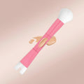 Nose Contour Brush, U Shaped Makeup Brush Dual End Nose Contour Brush Pro Contour Duo Brush for Sculpting and Defining Nose Cheek Bones Contour (Pink)