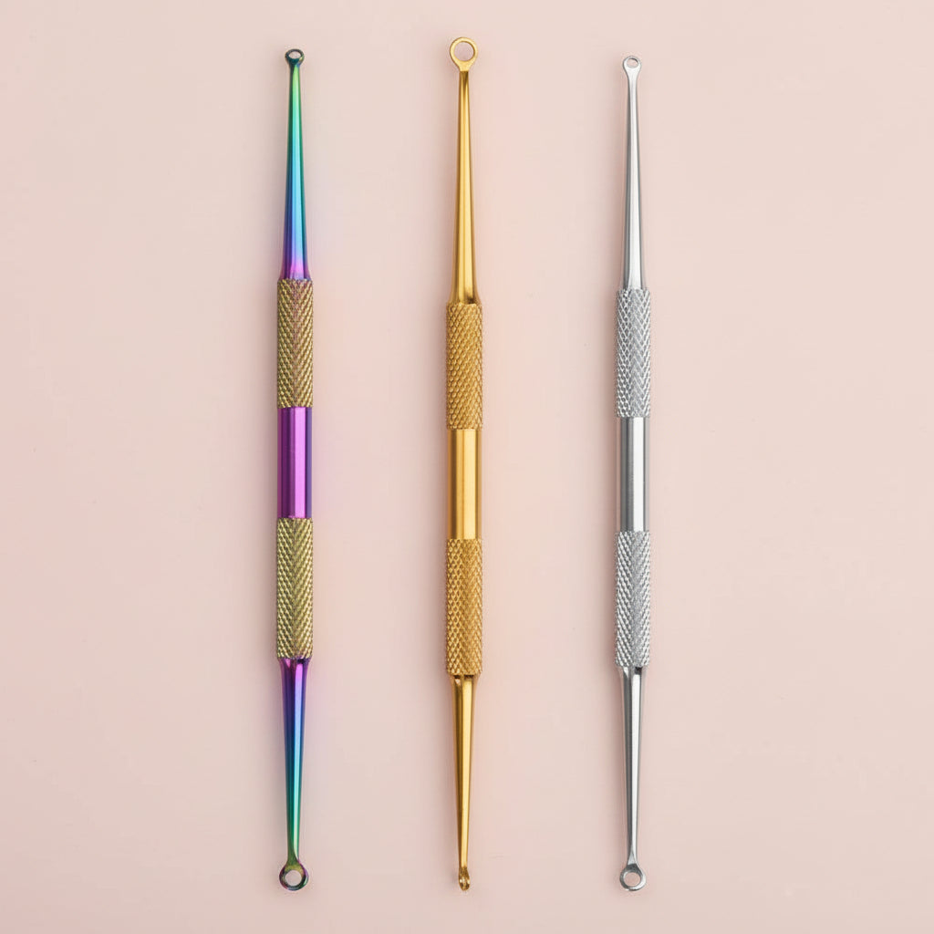 6Pcs Comedone Extractor Tool Stainless Steel Black Head Remover Pore Cleanser Hidden Beauty Needles Tools for Nose Face Blemish Whitehead Popping