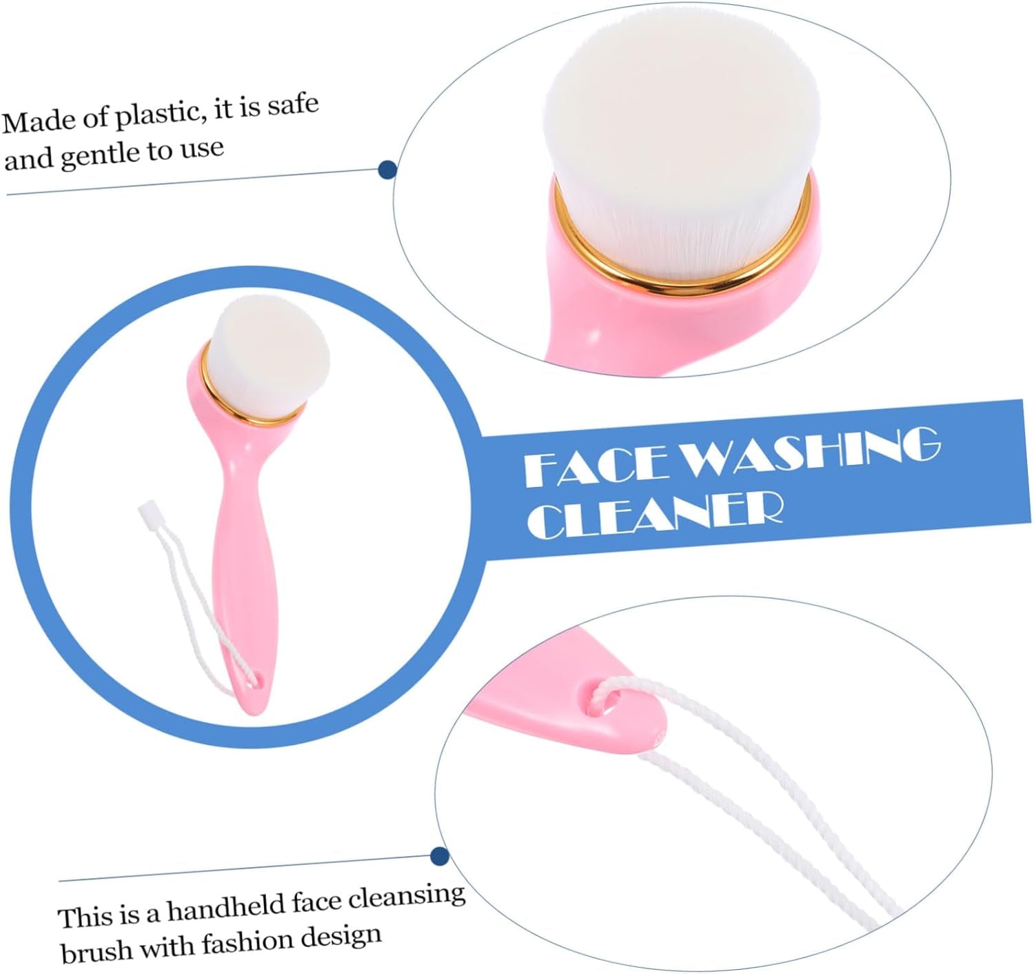 Facial Cleansing Brush Deep Pore Soft Material Esthetician-Grade Gentle Face for Women Boys and Girls