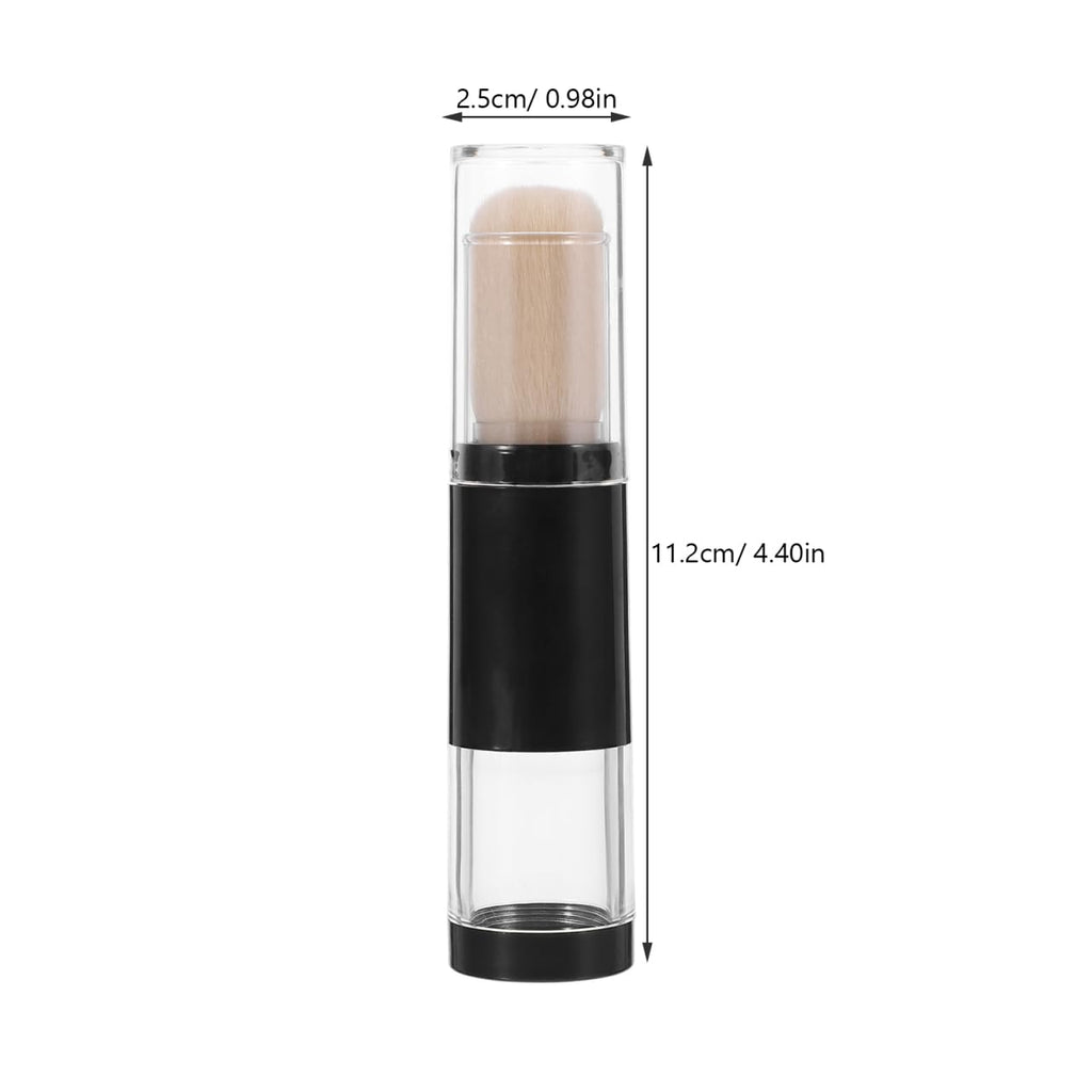 Refillable Powder Brush with Pressure Dispensing Bottle Soft Face Makeup Brush for Loose Powder Foundation Highlight Travel Cosmetic Tool