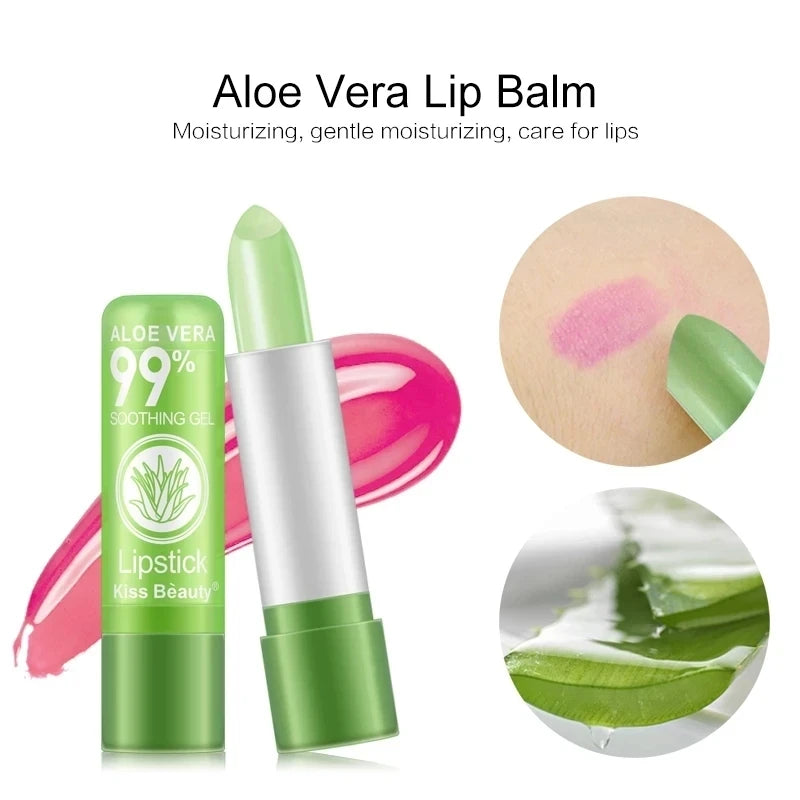 12Pc/Set 3.5G Color Changing Tinted Lip Balm Lipstick Aloe Vera Lipstick Moisturizing Long Lasting Lipsticks Lip Balm Wholesale