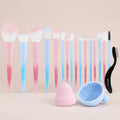 Makeup Brushes 16Pcs Fantasy Makeup Brushes Set with Makeup Bag and Makeup Sponge and Brush Cleaning Pad and Foldable Eyelash Comb Separator Tool