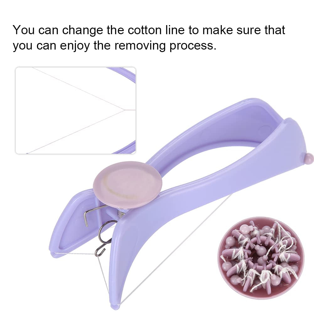 Facial Hair Removal for Women, Facial Neck Hair Removel Cotton Threading Epilator Hair Removing Tool with 10 Cotton Lines (Glasses Case)