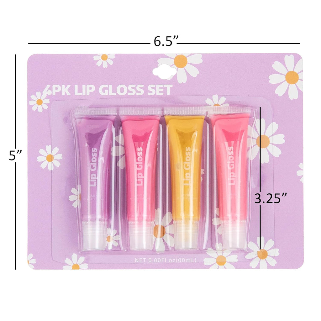 8Pc Lip Gloss Set - Flavored Squeeze Tube Lip Glosses Value Pack, Daisy Lip Gloss in Assorted Fruity Flavors