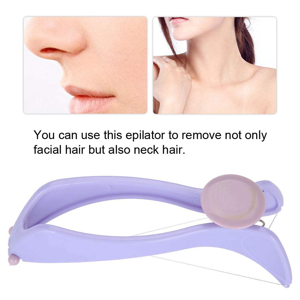 Facial Hair Removal for Women, Facial Neck Hair Removel Cotton Threading Epilator Hair Removing Tool with 10 Cotton Lines (Glasses Case)