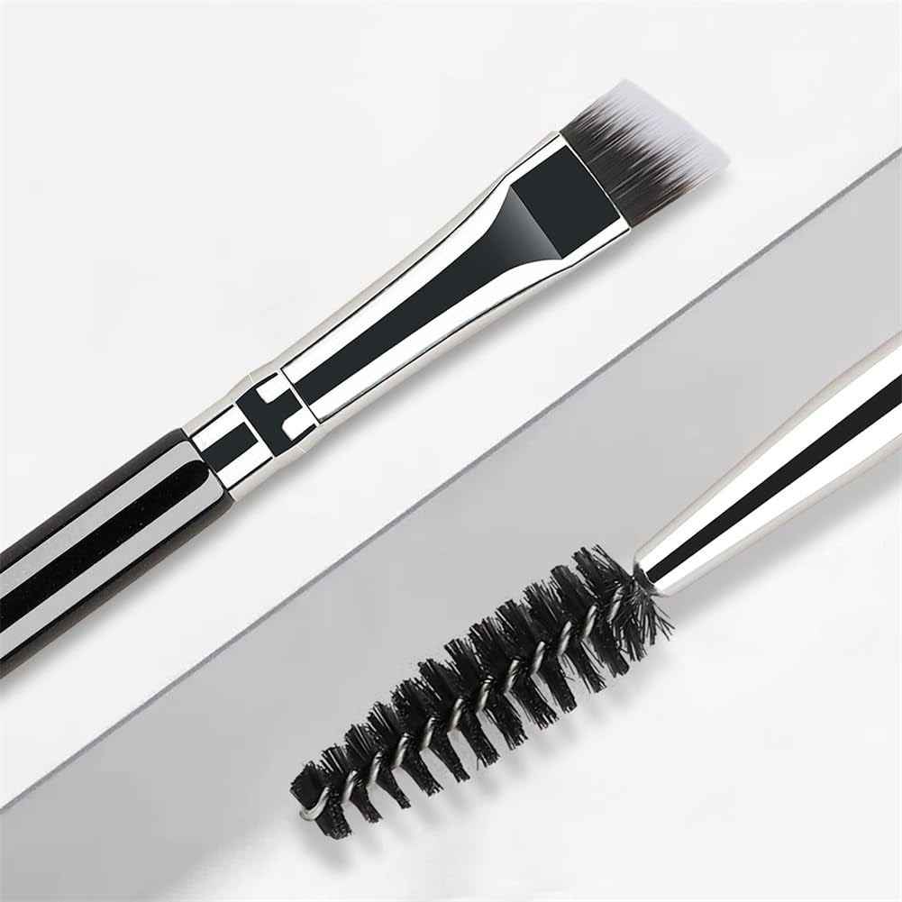 3 Pieces Set Eyebrow Brush Eyelash Separator Brow Comb & Lash Spoolie Professional Eye Makeup Tools, Black