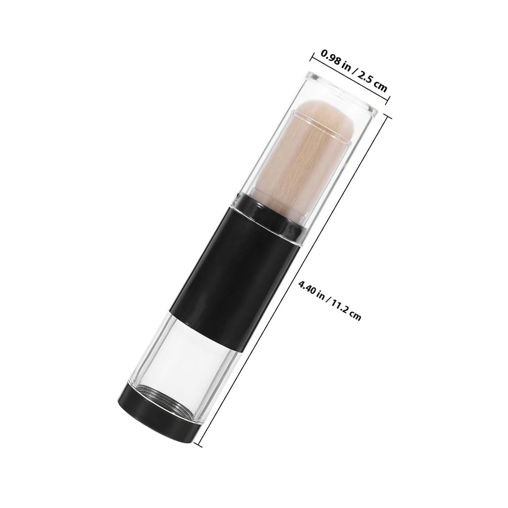 Refillable Powder Brush with Pressure Dispensing Bottle Soft Face Makeup Brush for Loose Powder Foundation Highlight Travel Cosmetic Tool