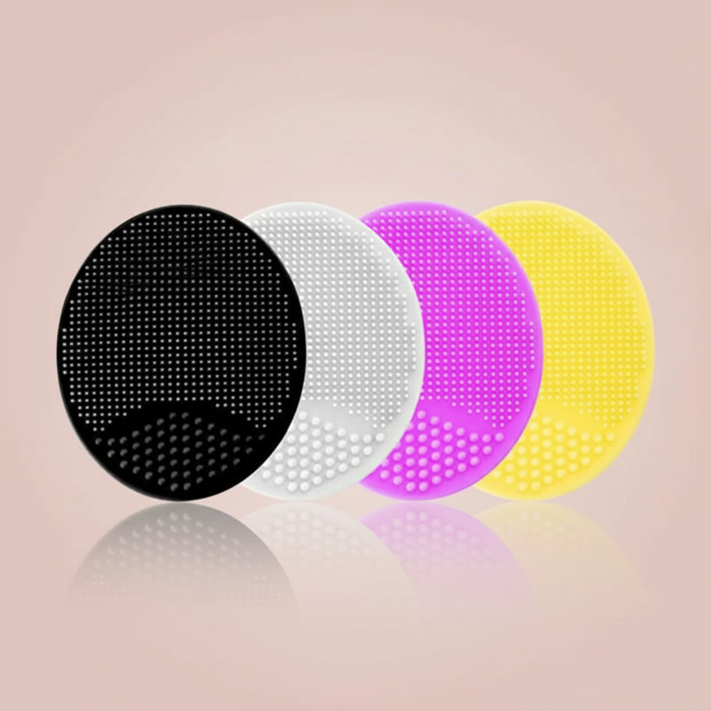 4 Pack Silicone Facial Cleansing Brush Face Exfoliator Blackhead Acne Pore Pad