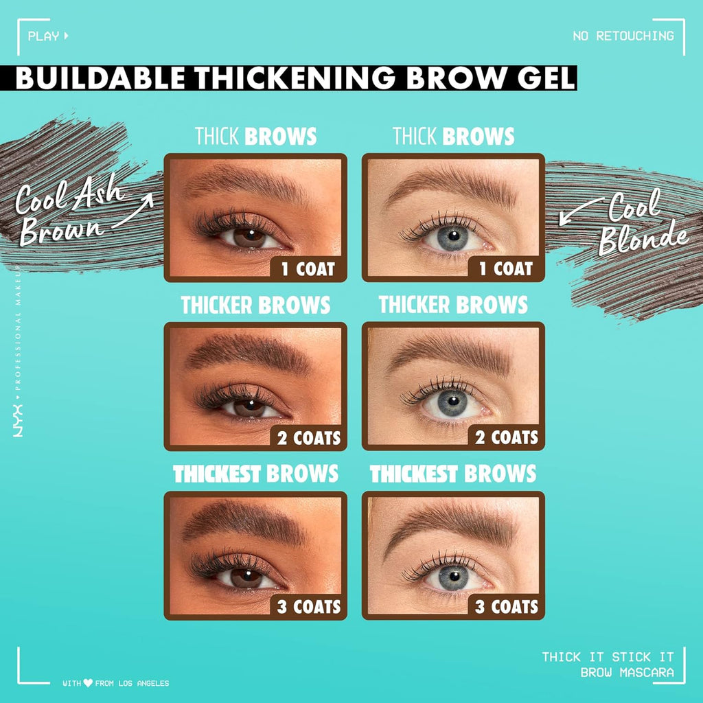 Thick It Stick It Thickening Brow Mascara, Eyebrow Gel - Brunette