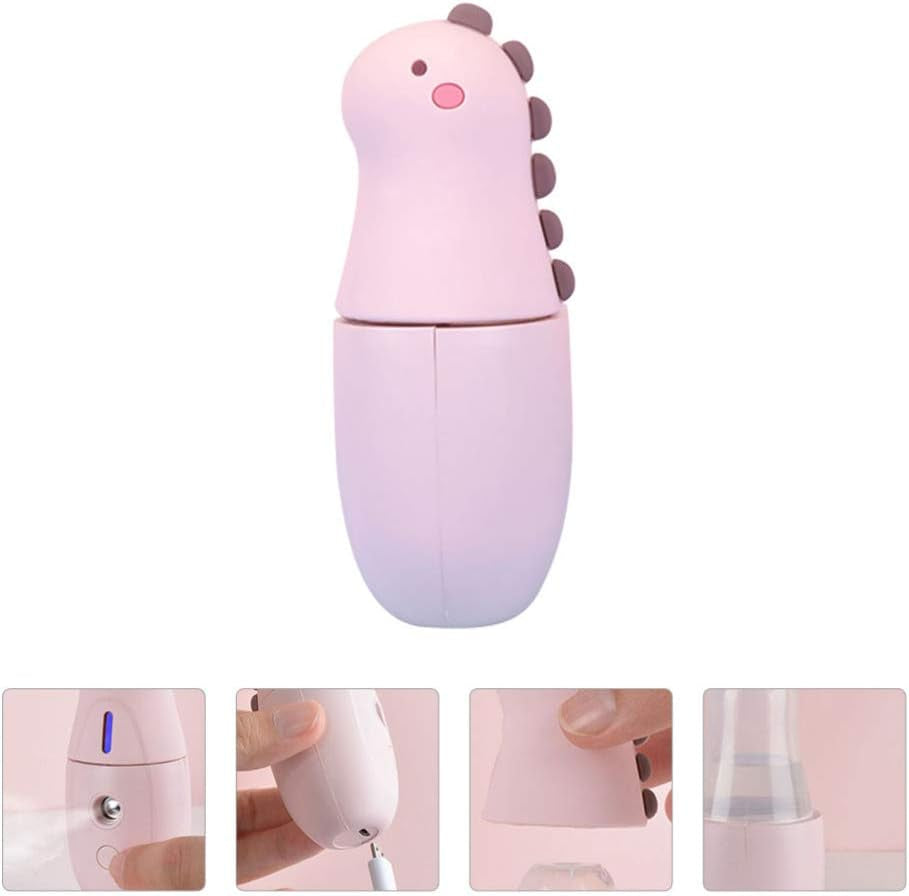 Mini Humidifier Facial Facial Mister Ionic Face Humidifier Cartoon Design Portable Handheld USB Charge Skin Moisturizing for Travel Portable