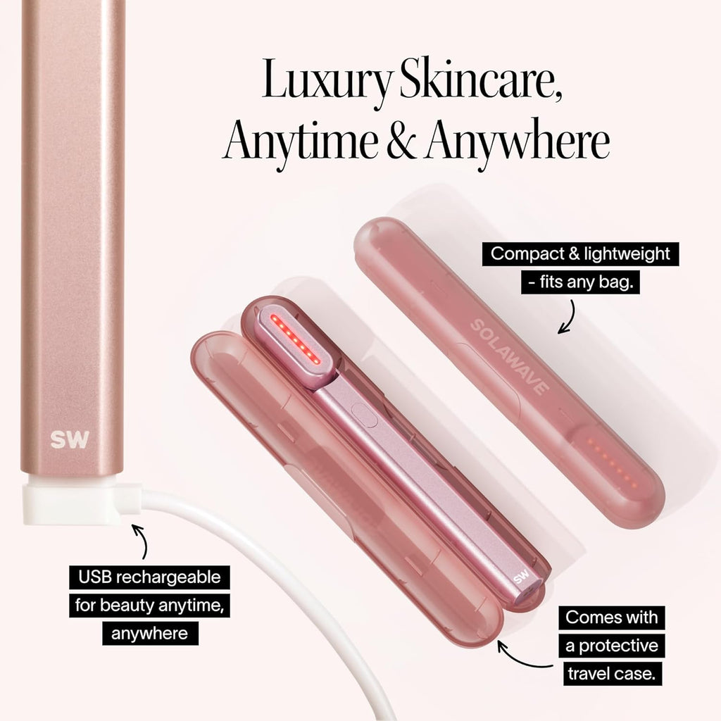Transform Your Skincare Routine with the 4-In-1 Red Light Therapy Wand and Activating Serum – Achieve Youthful Radiance for Face & Neck!