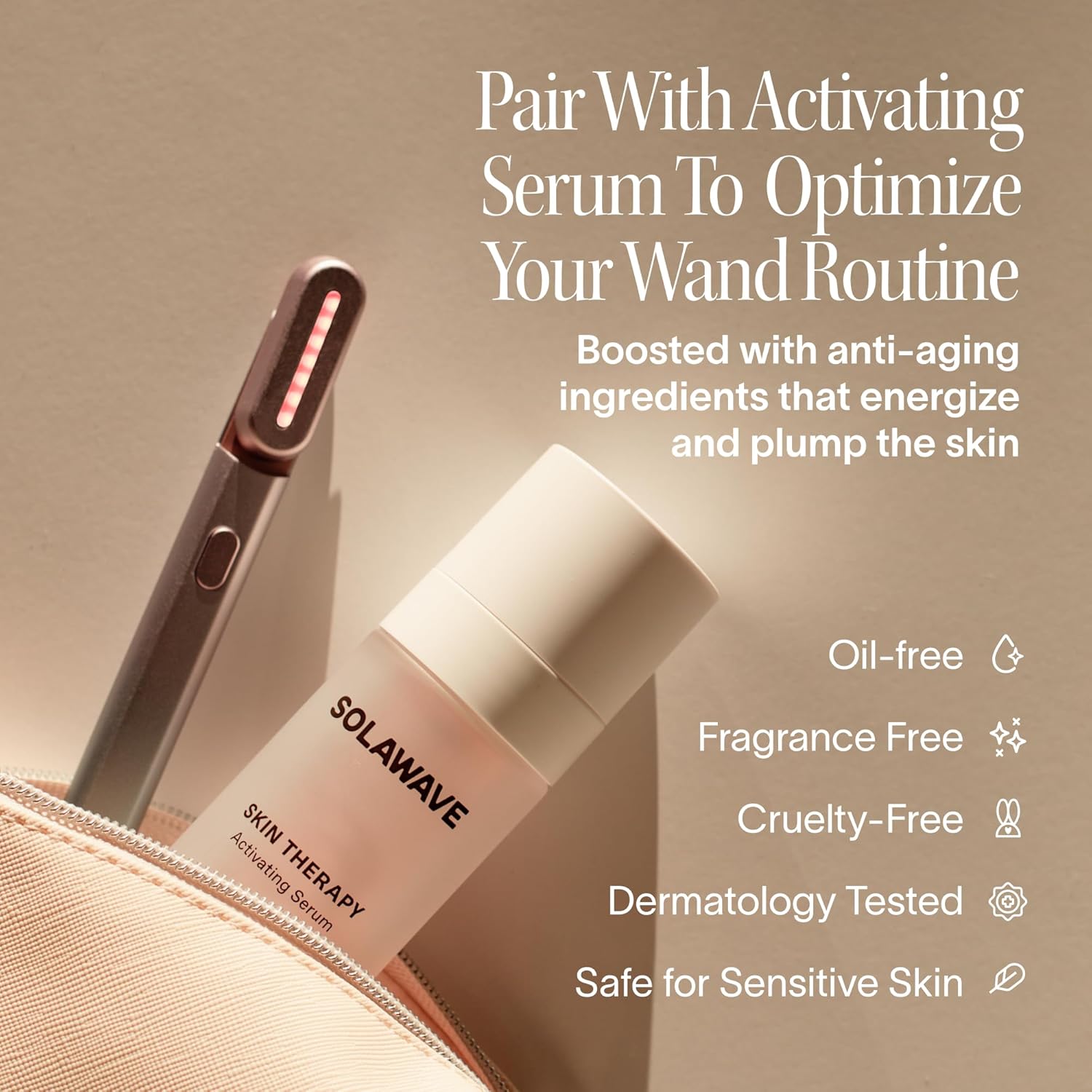 Transform Your Skincare Routine with the 4-In-1 Red Light Therapy Wand and Activating Serum – Achieve Youthful Radiance for Face & Neck!
