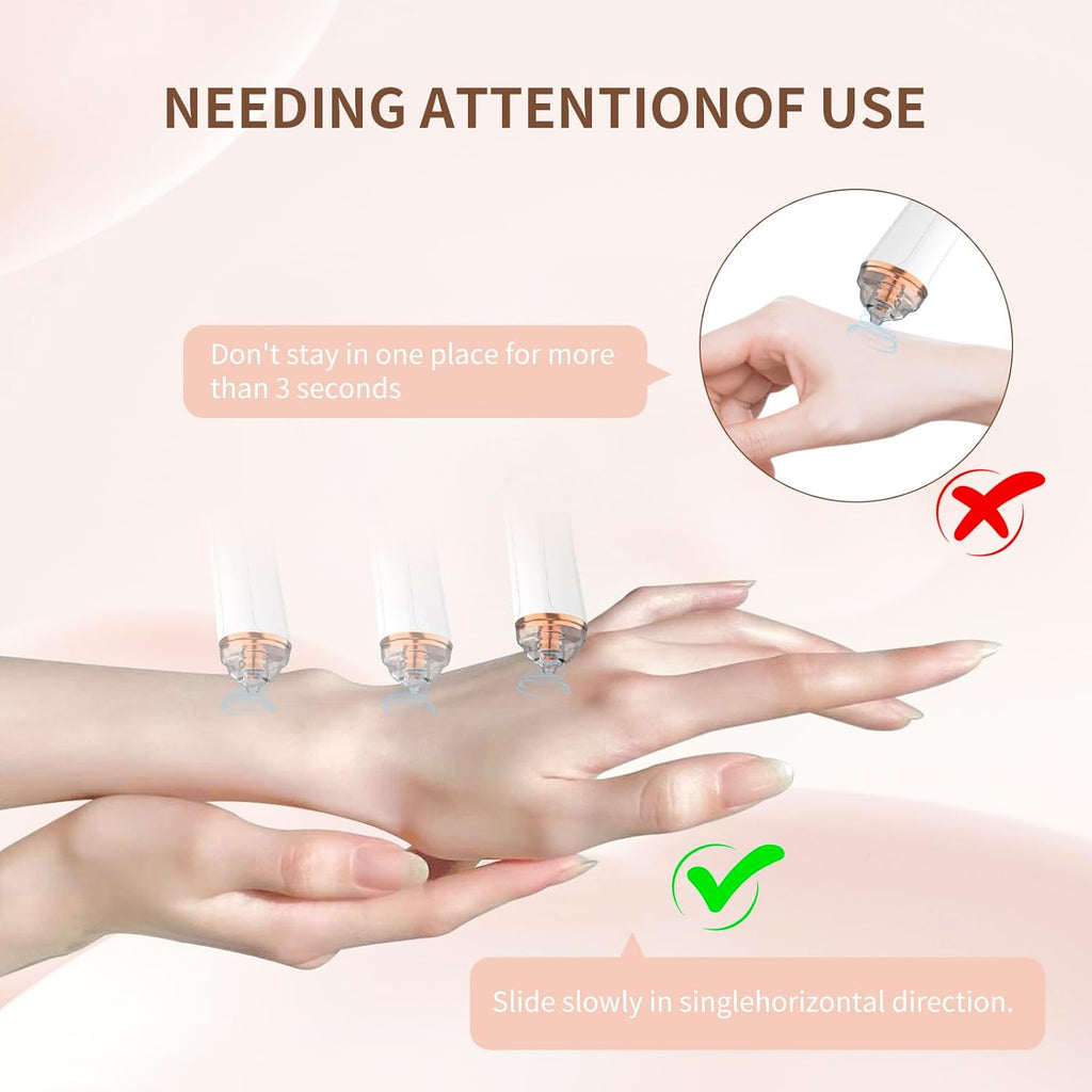Blackhead Remover Pore Vacuum,Facial Pore Cleaner-6 Suction Power,3 Adjustable Suction Levels,Usb Rechargeable Blackhead Vacuum Kit Electric Acne Extractor Tool for Women & Men (White)