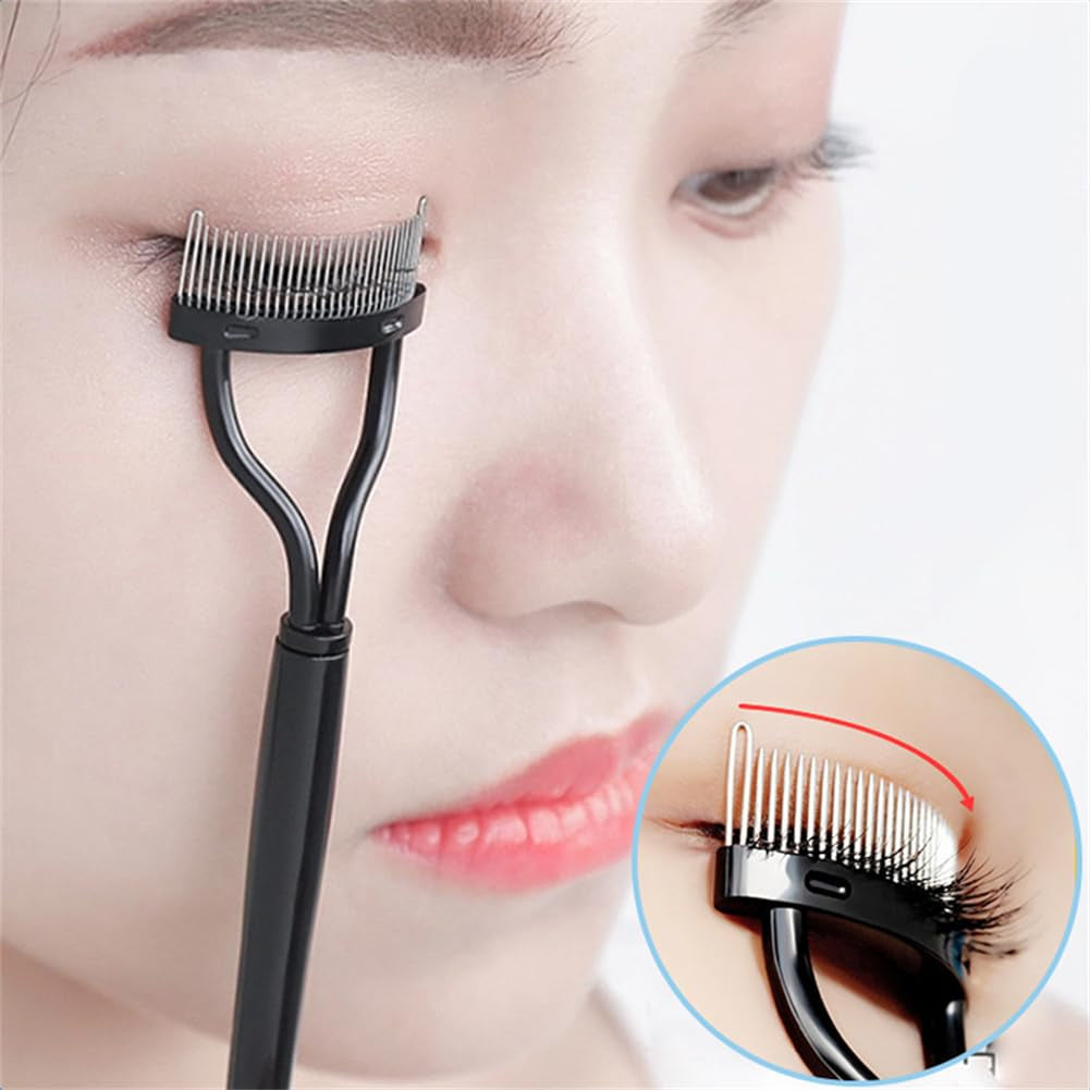 3 Pieces Set Eyebrow Brush Eyelash Separator Brow Comb & Lash Spoolie Professional Eye Makeup Tools, Black