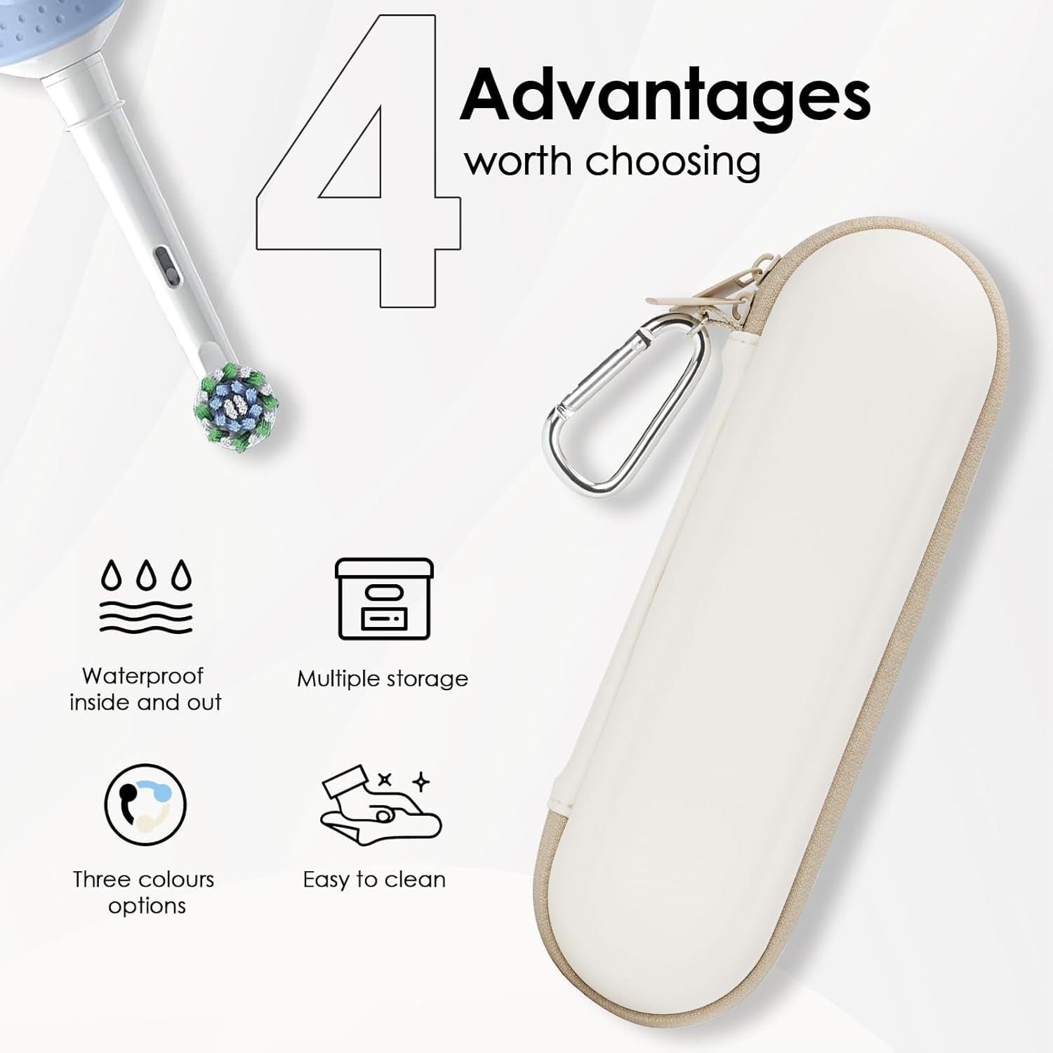 Yinke 2.0 Electric Toothbrush Case for Oral B/Oral-B Pro/Philips Sonicare/Aquasonic Toothbrush, Travel Electric Toothbrush Case