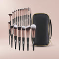 Makeup Brushes, 18 Pcs Professional Premium Synthetic Makeup Brush Set with Case, Foundation Kabuki Eye Travel Make up Brushes Sets (Black Gold)