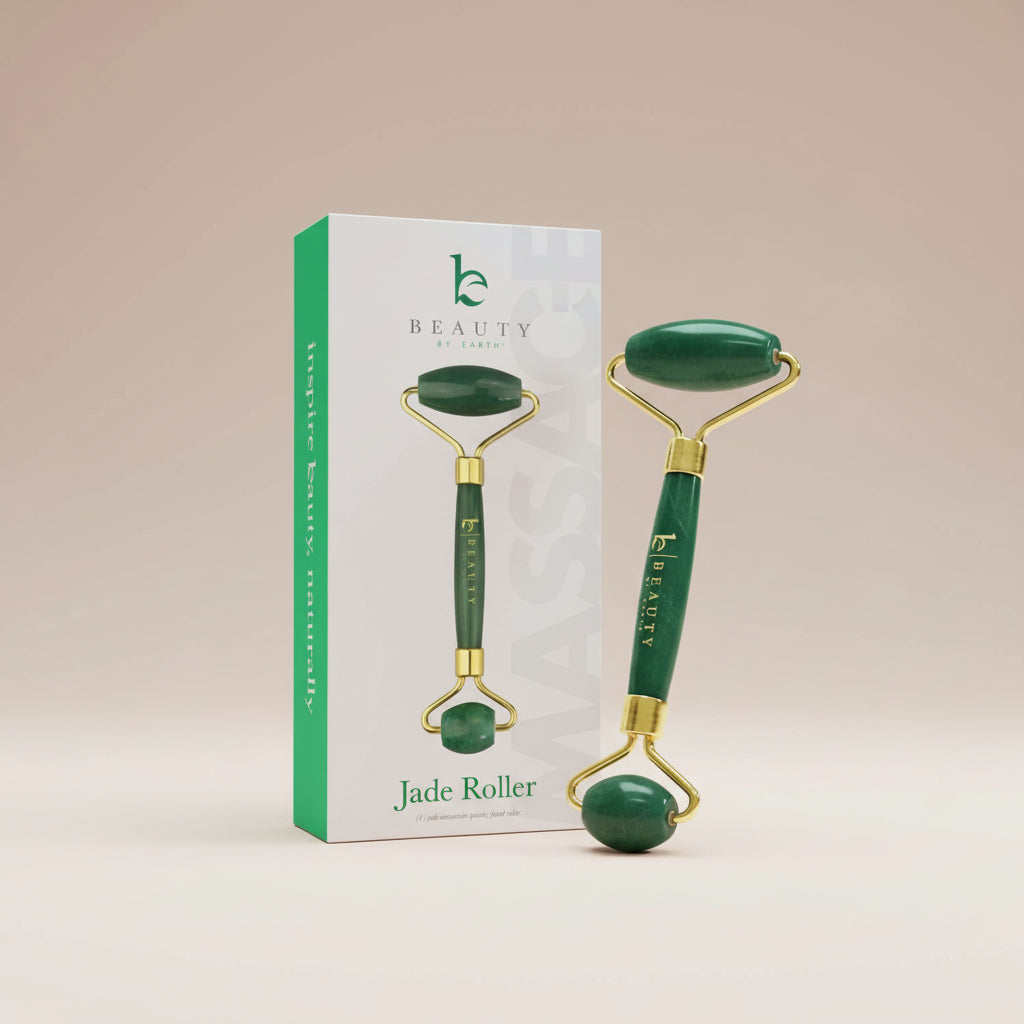 Jade Roller for Face - Smoothes Fine Lines & Wrinkles, Face Massager Skin Care Tools with Small Eye Roller for Puffy Eyes, De-Puffing & Firming Facial Tool, Self Care Gifts for Women