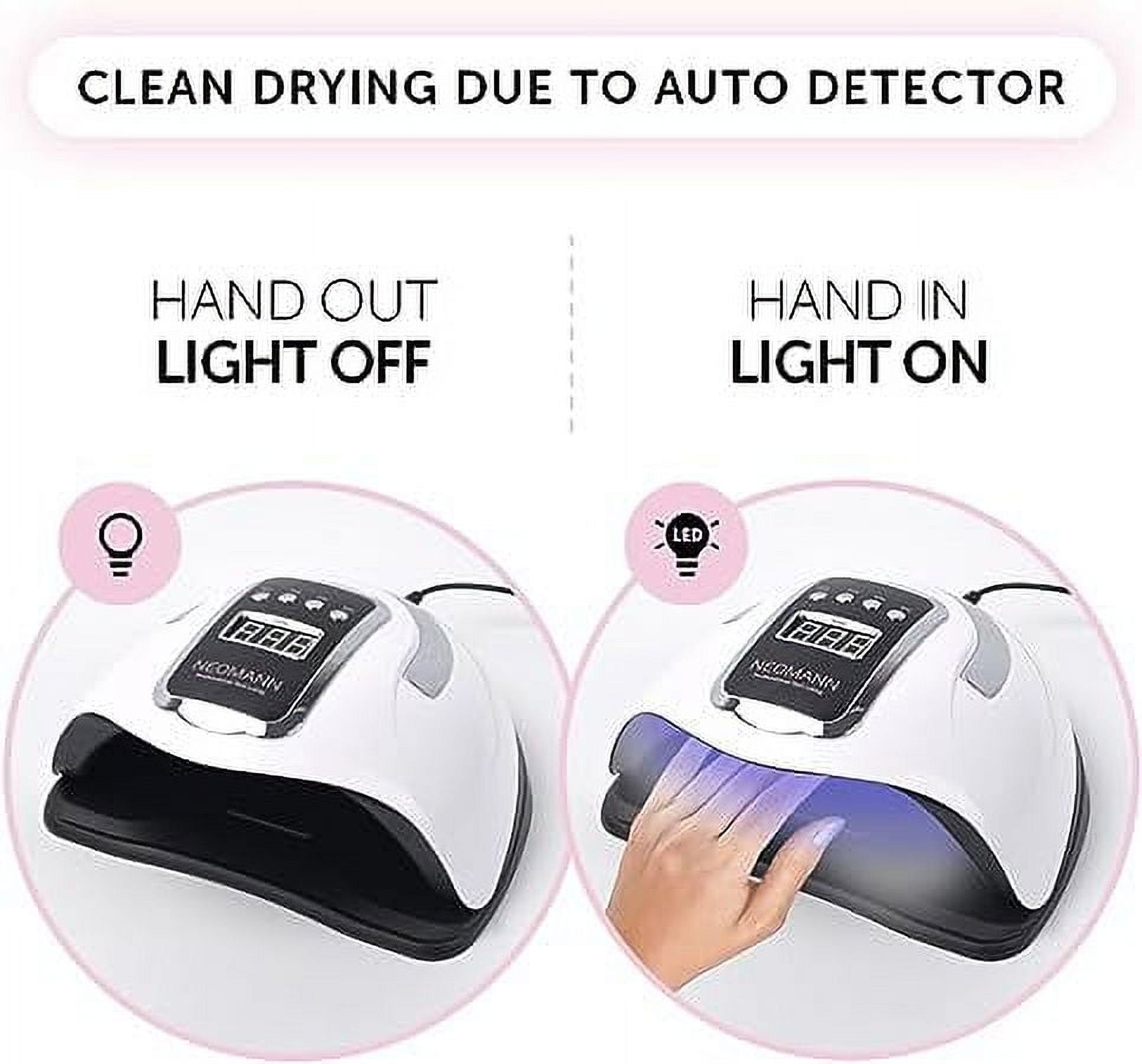 Nail Dryer UV Light, 280W Quick Dry 66 LED Nail Lamp for Gel Nails - 4 Timer Settings