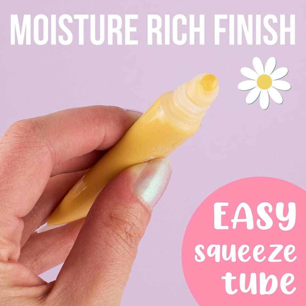 8Pc Lip Gloss Set - Flavored Squeeze Tube Lip Glosses Value Pack, Daisy Lip Gloss in Assorted Fruity Flavors