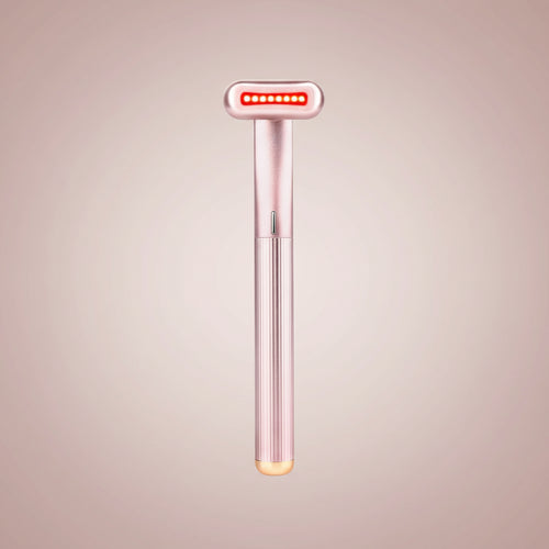 Red Light Therapy for Face, 4 in 1 Facial Wand for Anti-Aging, Anti-Wrinkle, Face Neck Light Therapy Wand, Skin Care Tool at Home, with Travel Carrying Case, One-Button Start