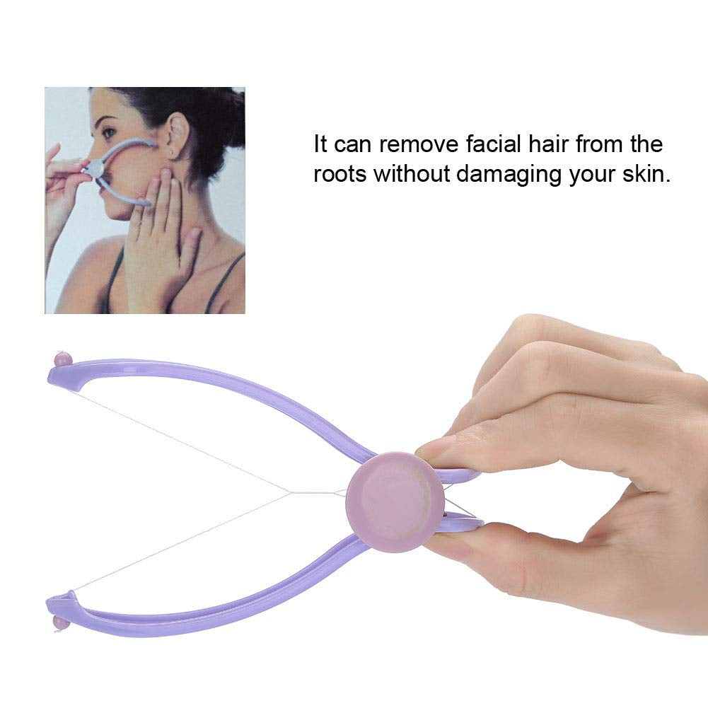 Facial Hair Removal for Women, Facial Neck Hair Removel Cotton Threading Epilator Hair Removing Tool with 10 Cotton Lines (Glasses Case)
