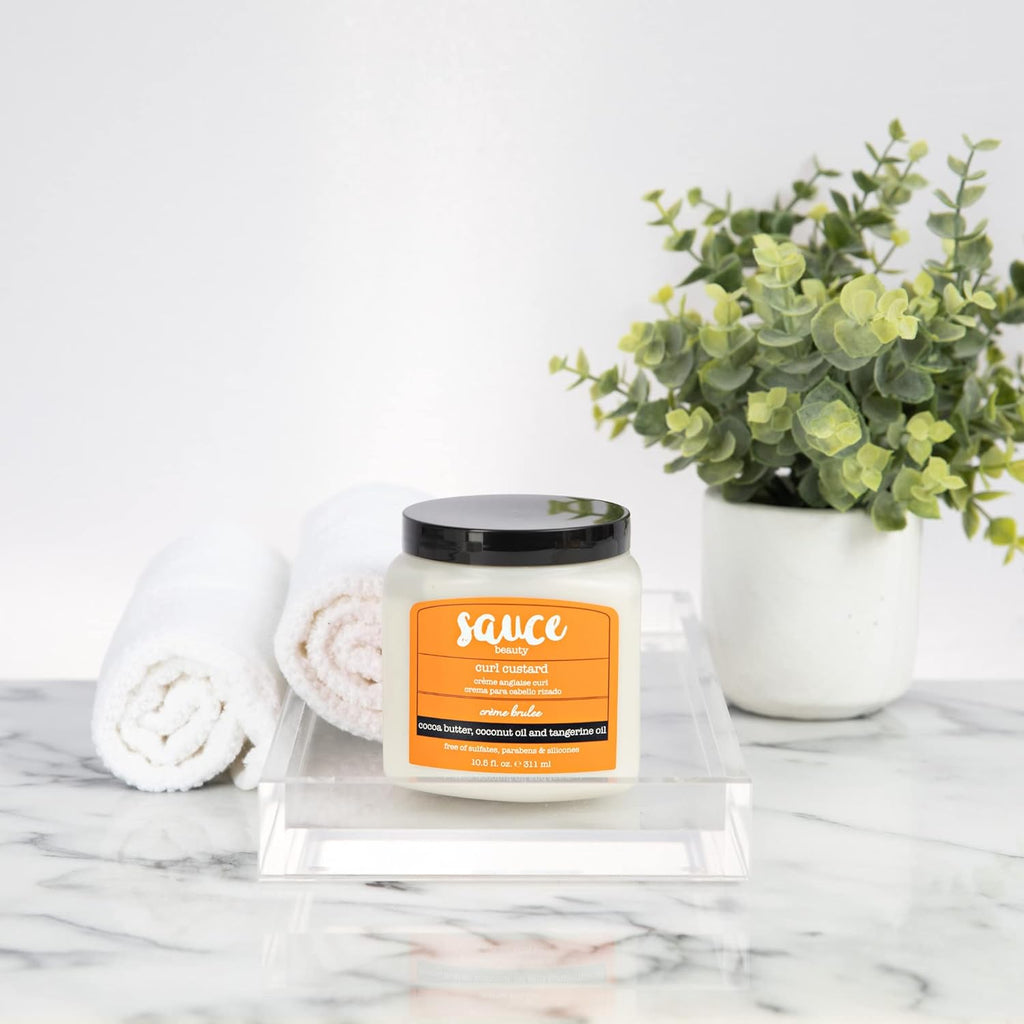 Honey Chia Smoothing Curl Mask & Crème Brulee Curling Custard - Curly Hair Mask & Curl-Defining Cream - Hydrating & Taming Products for Naturally Curly Hair