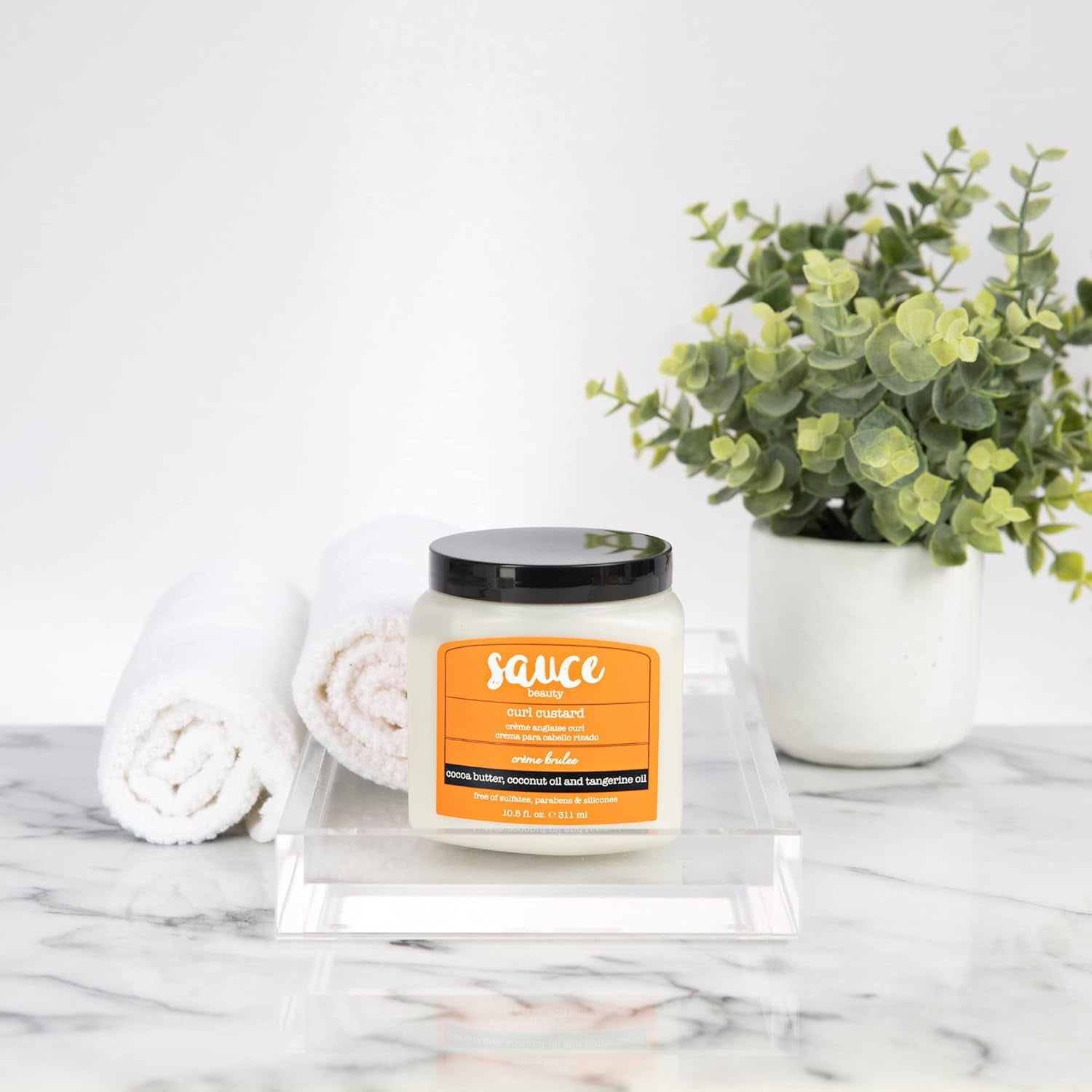 Honey Chia Smoothing Curl Mask & Crème Brulee Curling Custard - Curly Hair Mask & Curl-Defining Cream - Hydrating & Taming Products for Naturally Curly Hair