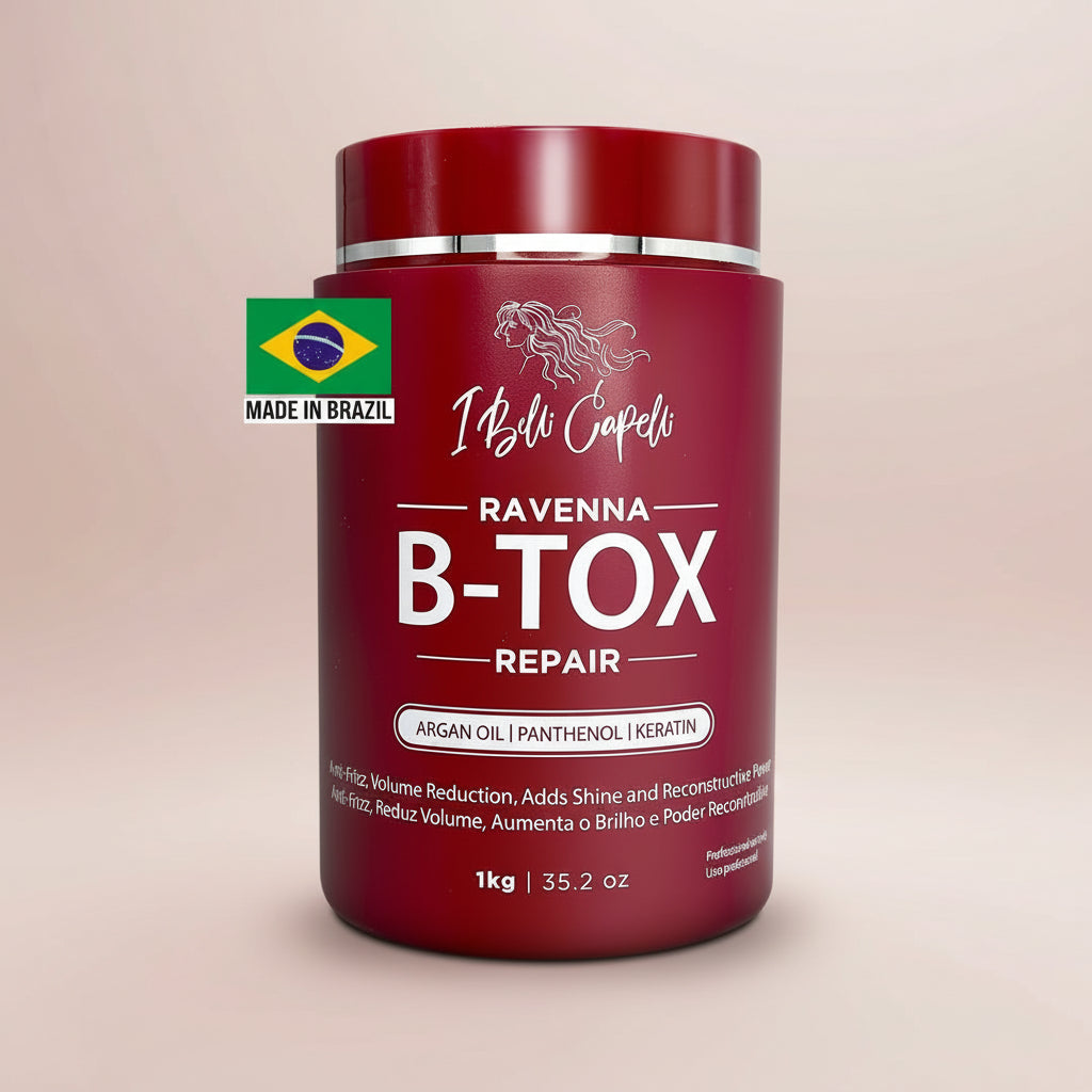 Ravenna Repair B-Tox Hair Treatment -Cirugia Capilar Para El Cabello, Formaldehyde-Free, Long Lasting, Anti-Frizz, Smoothing, 35.2 Oz (1Kg)