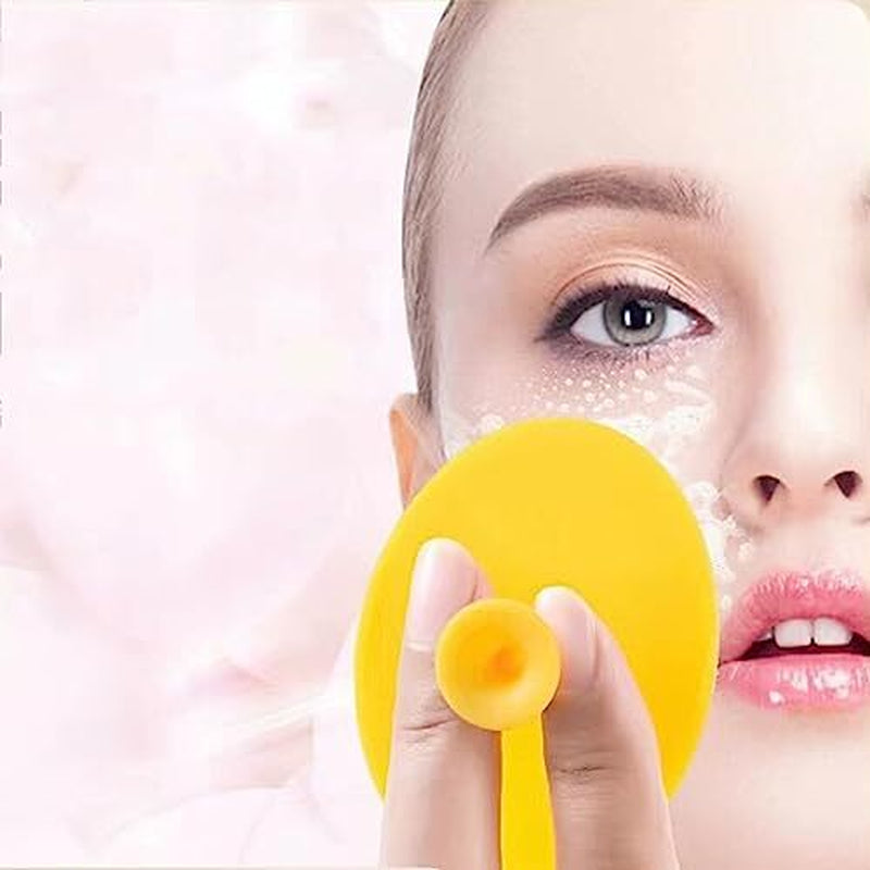 4 Pack Silicone Facial Cleansing Brush Face Exfoliator Blackhead Acne Pore Pad