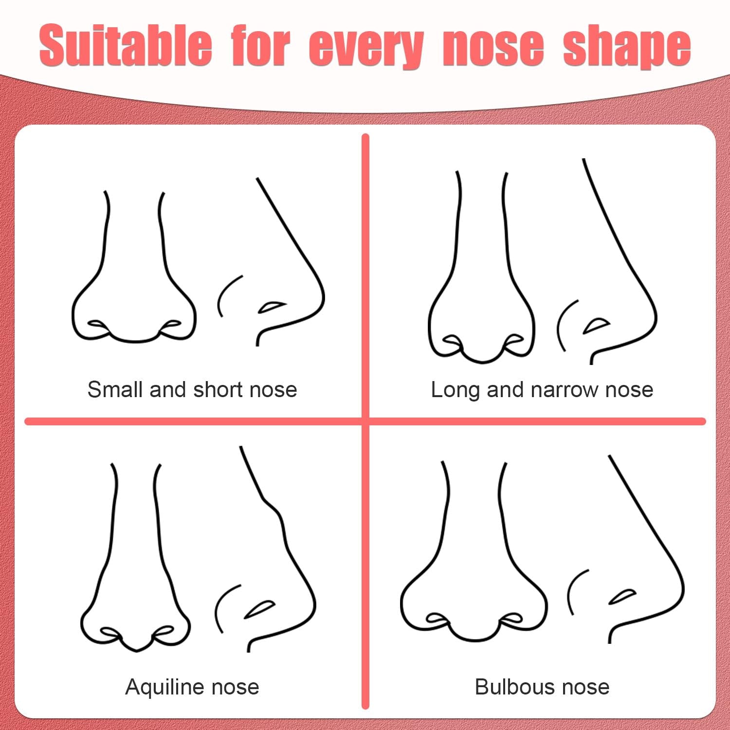 Nose Contour Brush, U Shaped Makeup Brush Dual End Nose Contour Brush Pro Contour Duo Brush for Sculpting and Defining Nose Cheek Bones Contour (Pink)