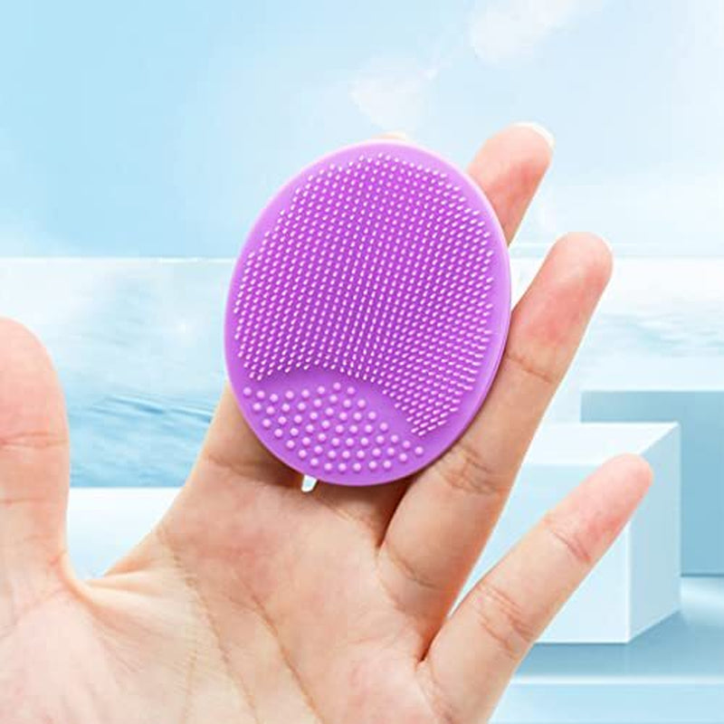 4 Pack Silicone Facial Cleansing Brush Face Exfoliator Blackhead Acne Pore Pad